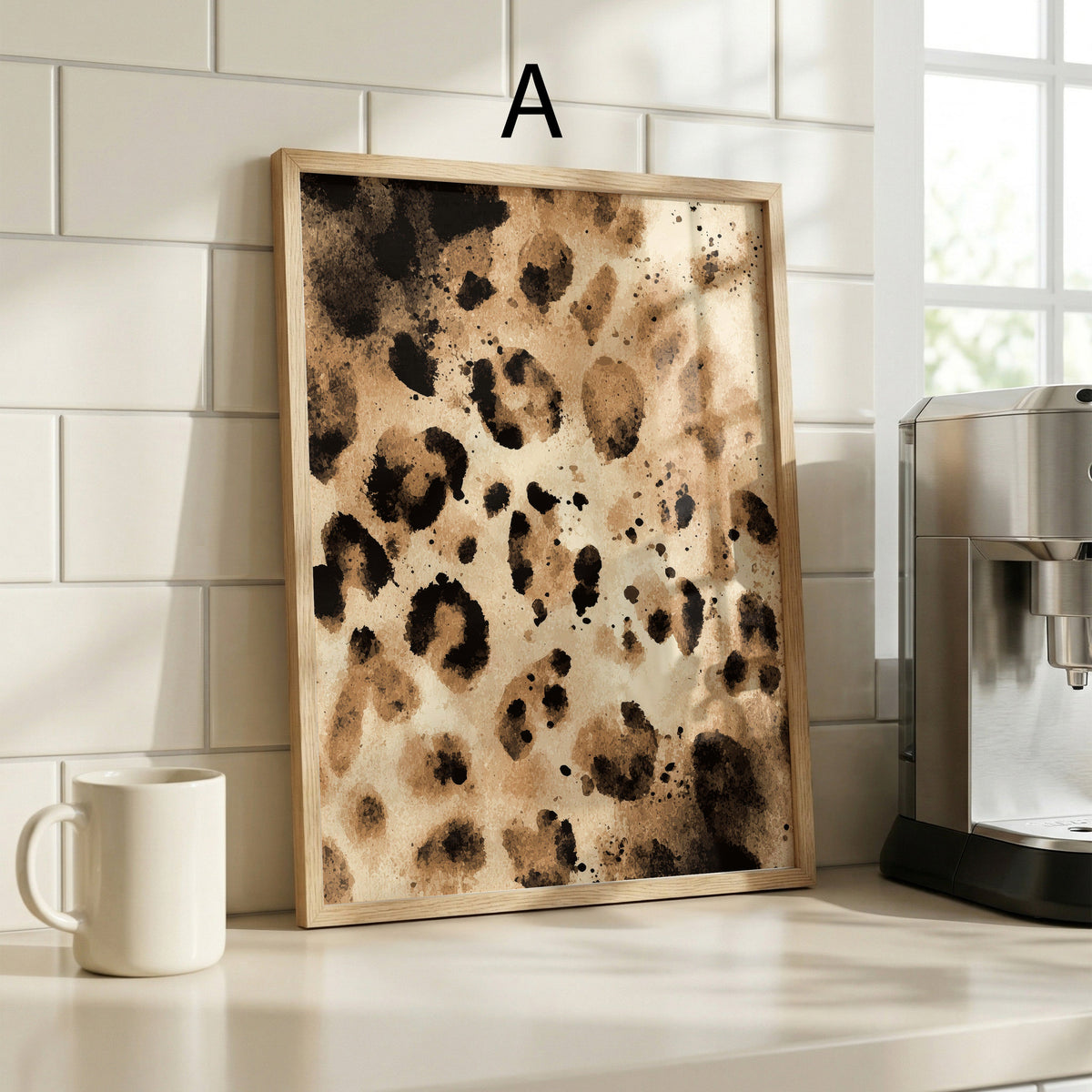 Tiermuster Poster · Geschenkidee · Leopard Zebra Schlange abstrakte Felloptik · Dekoprint ohne Rahmen-2