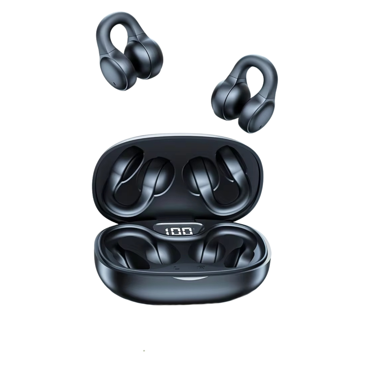 AIR Active 3.0 Matte Black Sport Earbuds (Open Ear True Wireless Headphones)-0