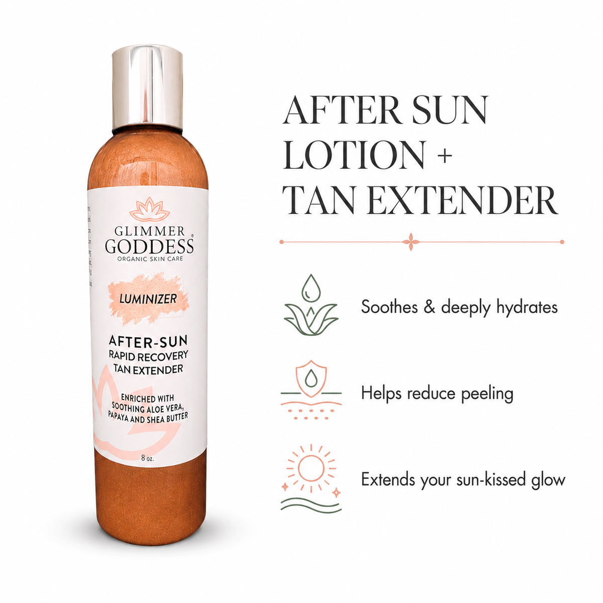 Organic After Sun Lotion & Tan Extender – Luminizing Shimmer-0