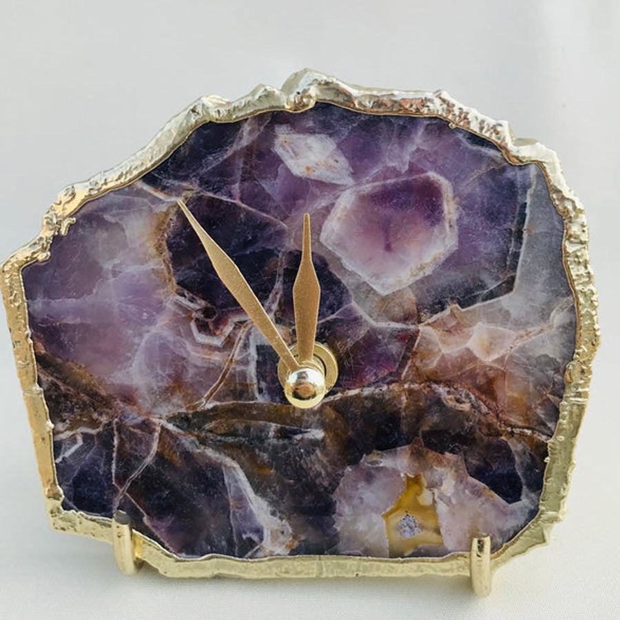 Amethyst Desk/Wall Clock/Personalized Memento