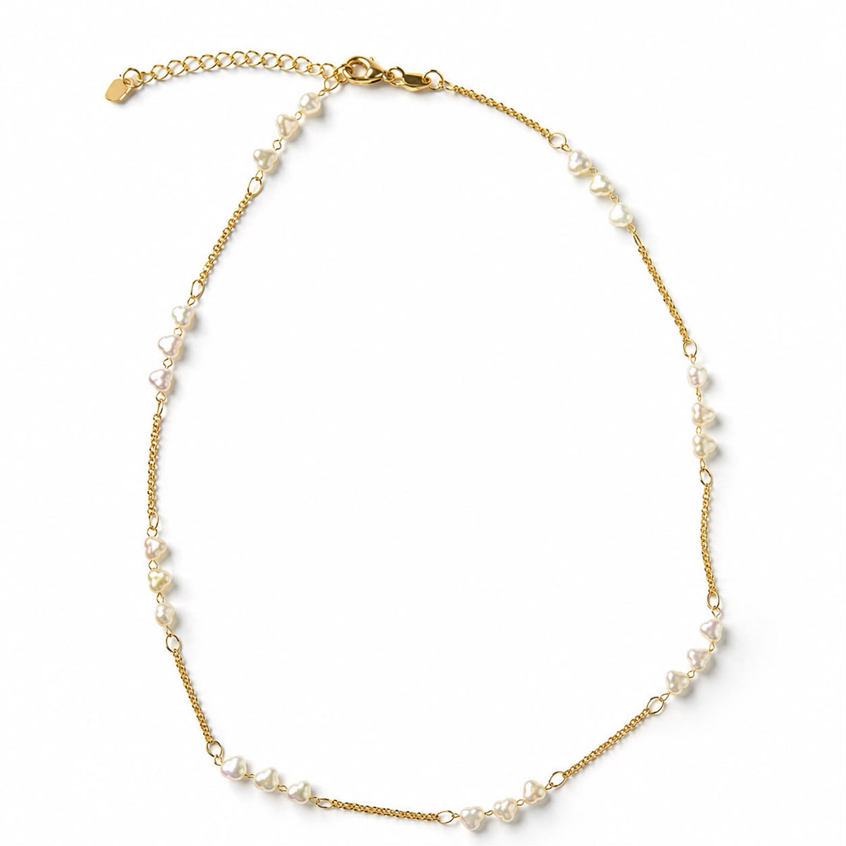 Heart Pearl Station Bracelet (F36A / I492A)-3