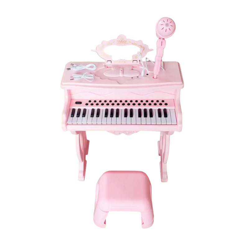 Pink Electronic Piano for Kids with Microphone — 10811209515347