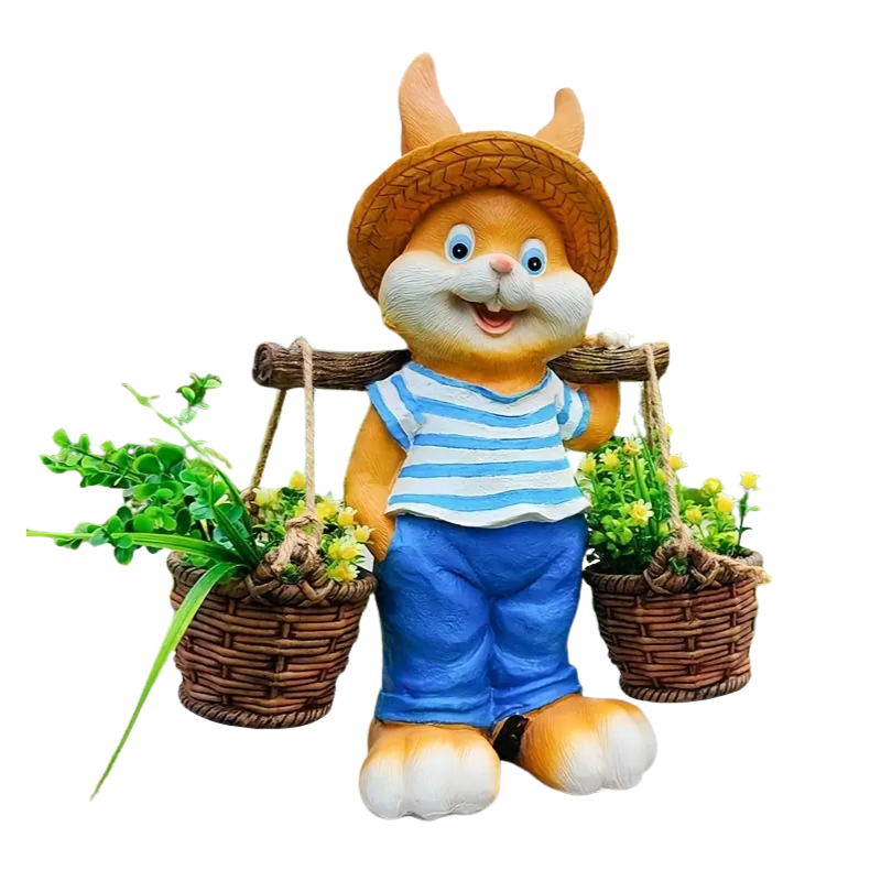 Rabbit Garden Statue Resin Outdoor Decoration-0