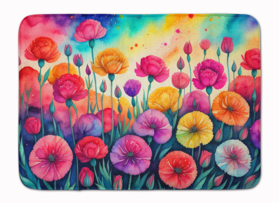 Carnations in Color Memory Foam Kitchen Mat