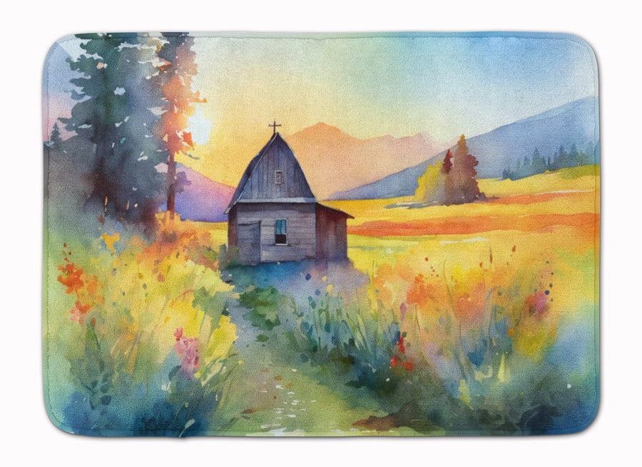 Montana Bitterroot in Watercolor Memory Foam Kitchen Mat