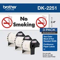 Original Brother DK-2251 Paper Shipping Labels, 3PK-0