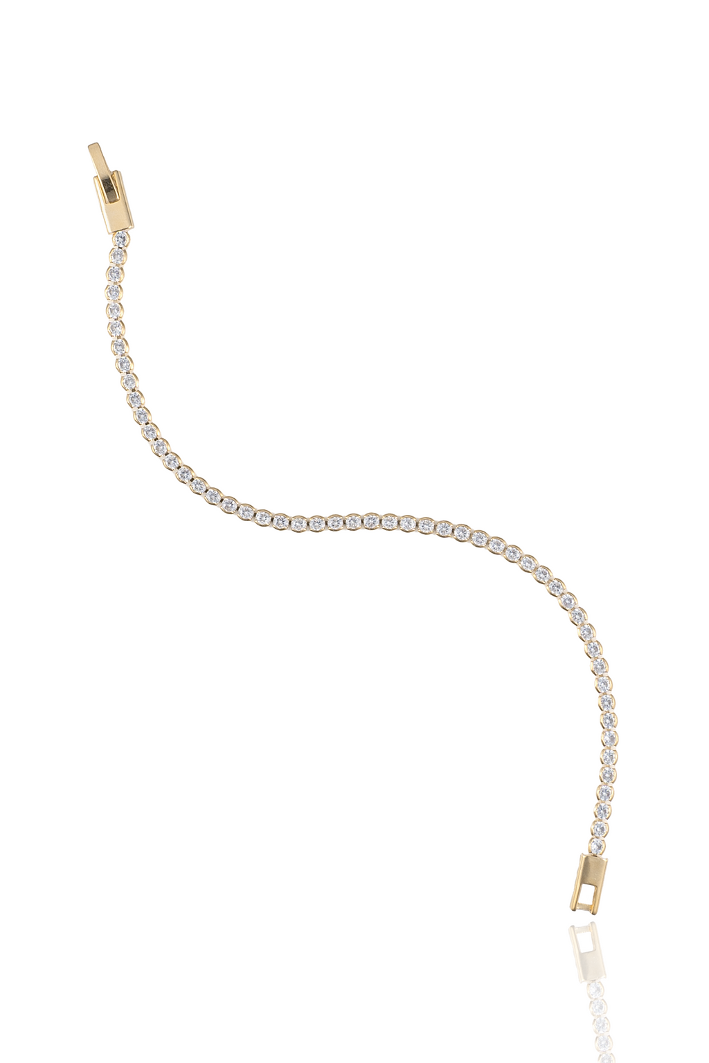 3mm Diamond Tennis Necklace (F236A/I46B)-2