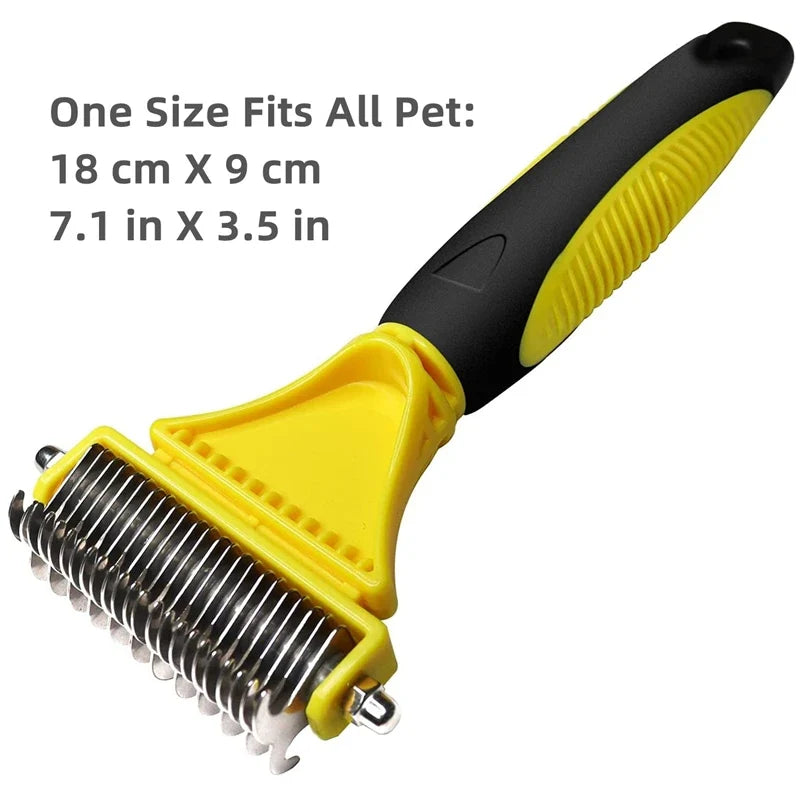 Dual-Sided Stainless Steel Pet Grooming Brush-5