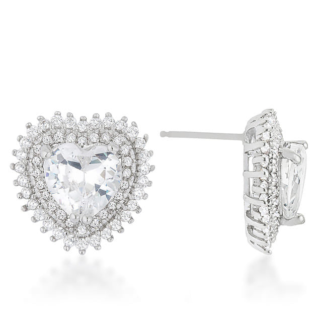 Halo Heart Earrings-0