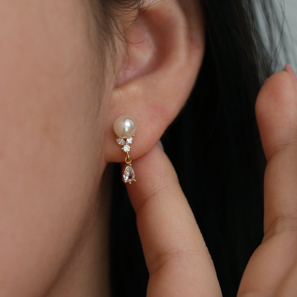 Pearl drop fairy earrings-2