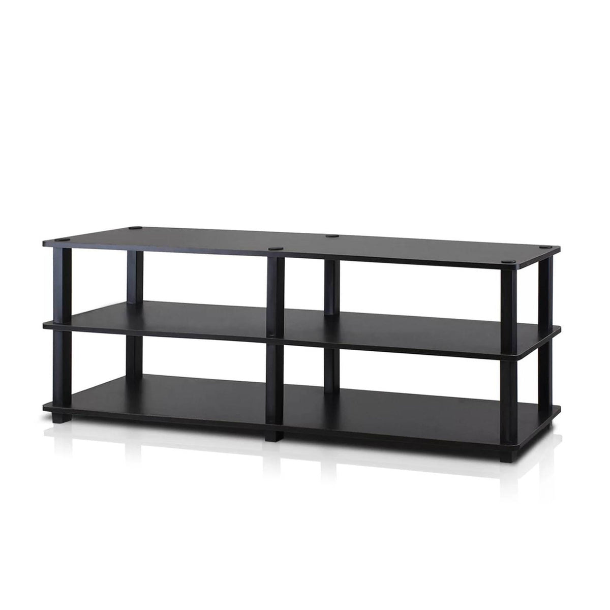 Modern 3-Shelf Espresso Black Shoe Rack - Holds up to 18 Pair of Shoes-0