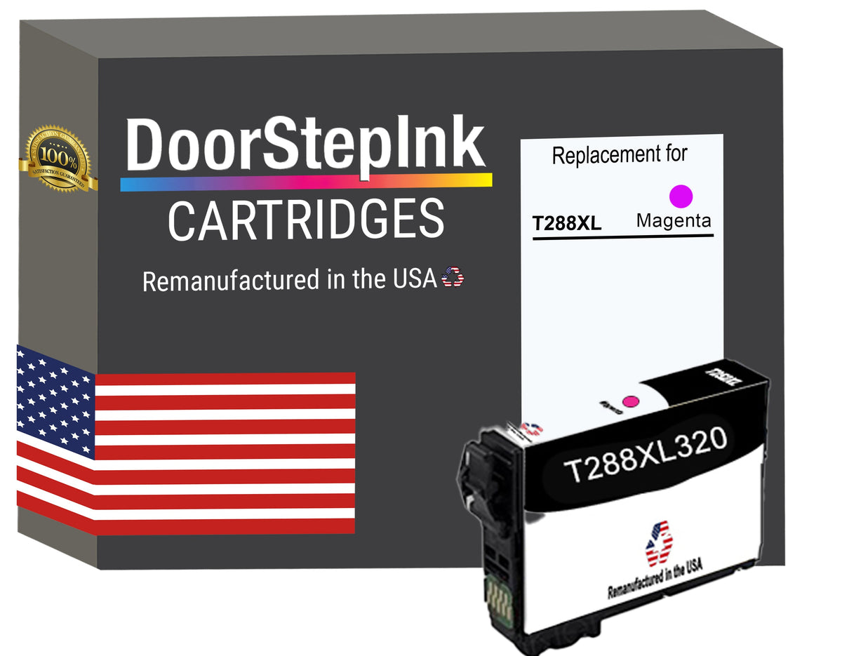 DoorStepInk Brand for Epson T288XL High Yield  Magenta Remanufactured in USA Ink Cartridge, T288XL320-S-0