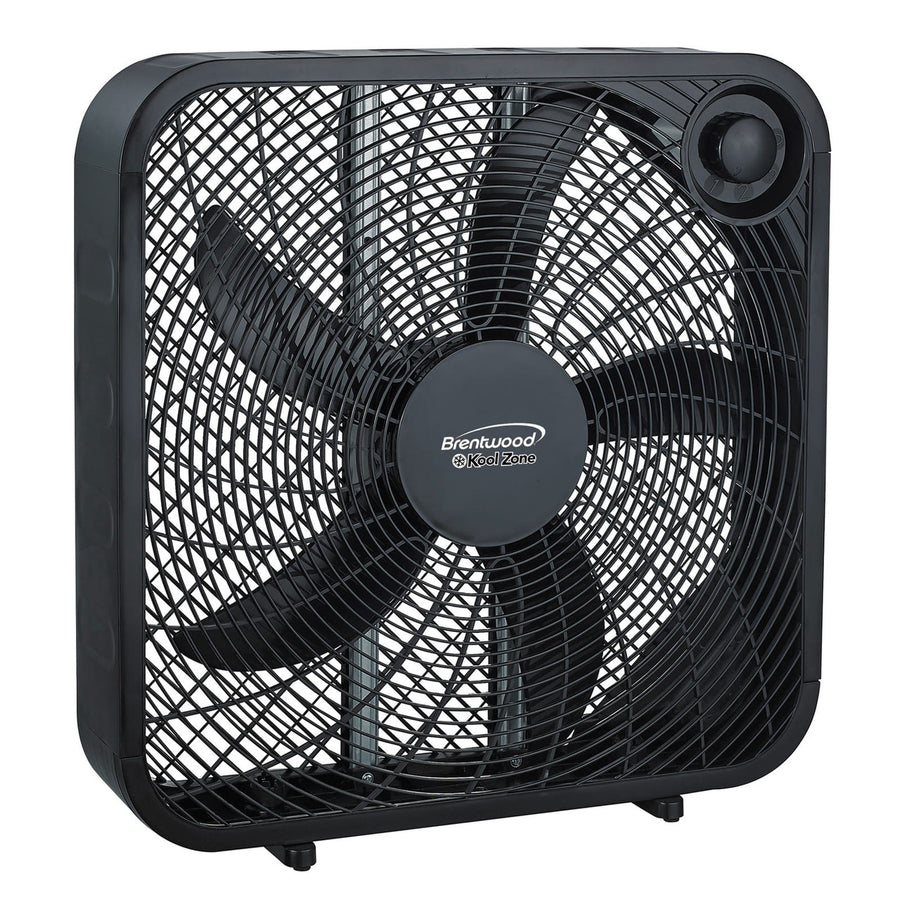 Brentwood 20 Inch Box Fan in Black
