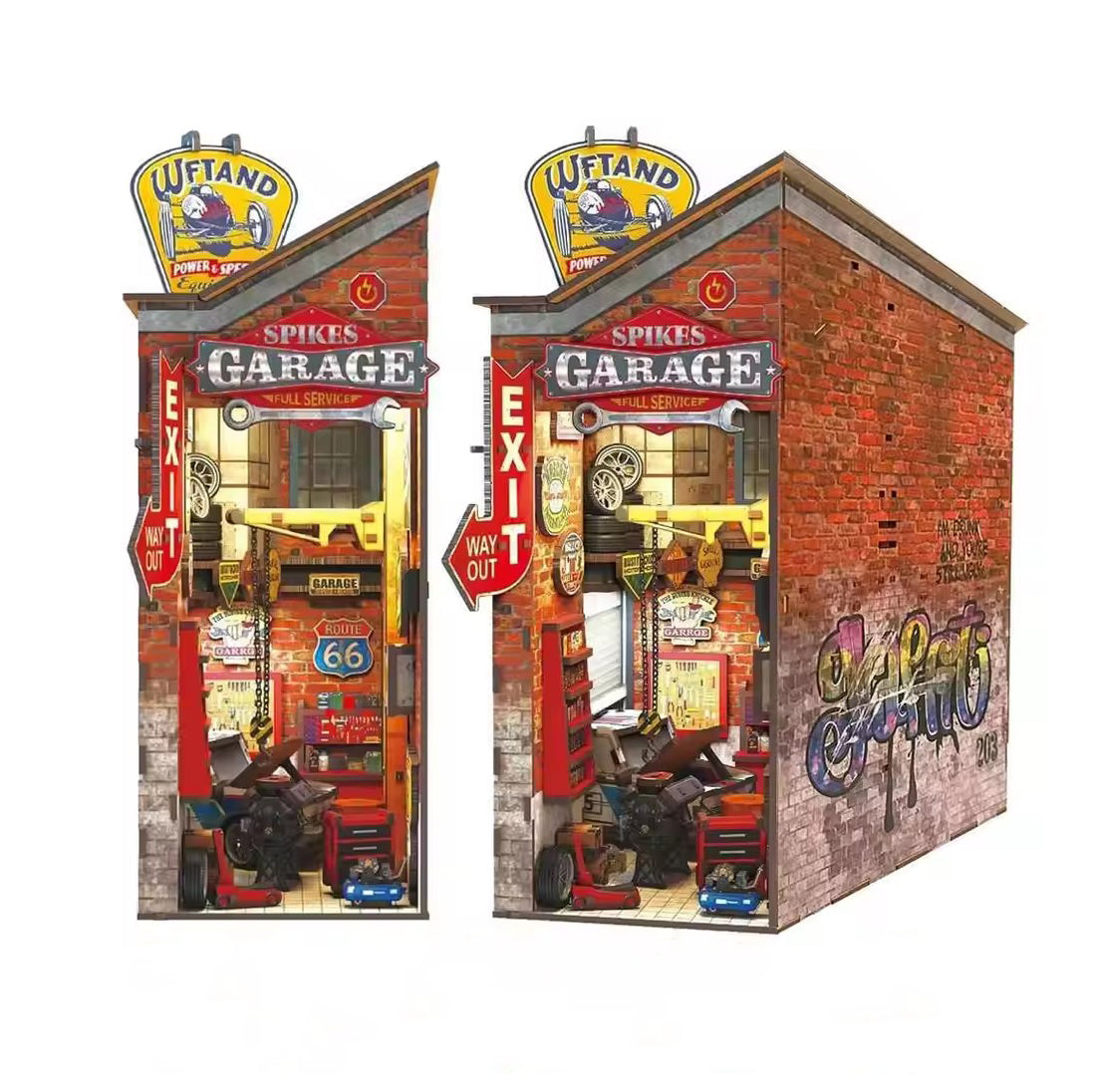 Spike's Garage Wooden Book Nook Kit F07AM15-8-68048-0