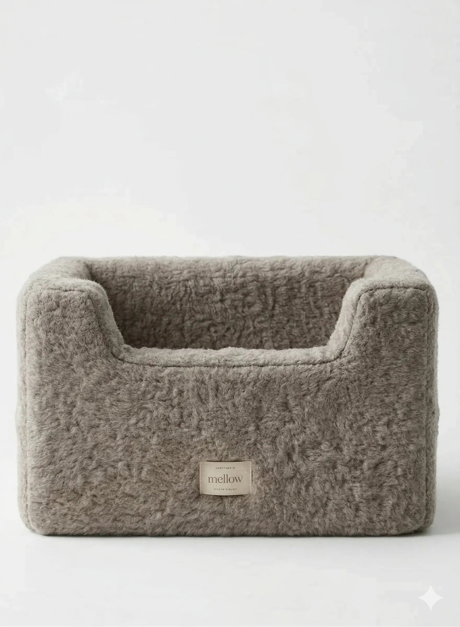 Natural Wool Dog Carrier - Beige