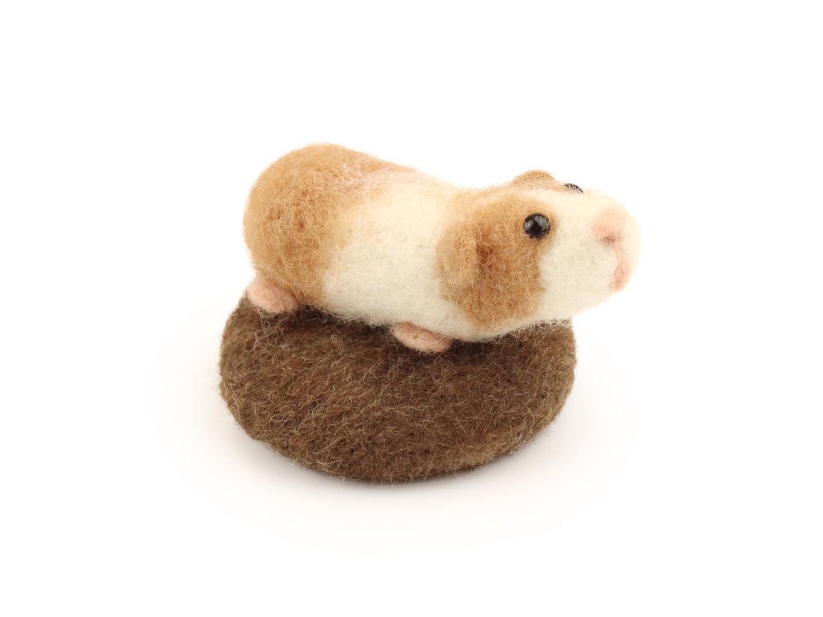 Felting Kit - Tiny Guinea Pig Needle Felt Kit. Amiguwoolli-0