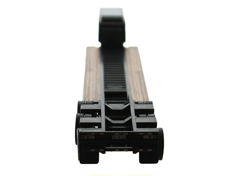 Low Boy Flatbed Trailer Black 1/87 (HO) Plastic Model Car by HO Logistics