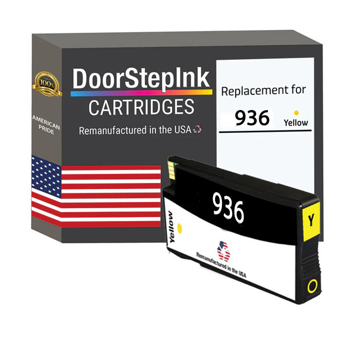 DoorStepInk Brand for HP 936 (4S6V1LN) Yellow Remanufactured in the USA Ink Cartridge-0