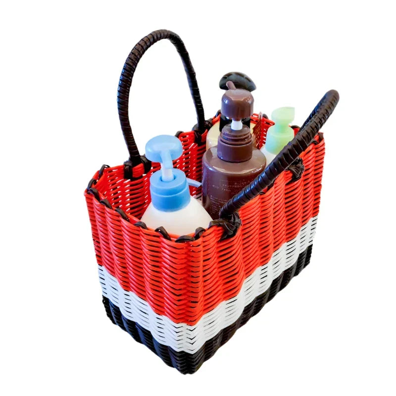 Handmade Wicker Picnic and Storage Basket with Handles-0