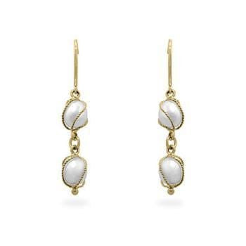 Yellow Gold Pearl Drops-0