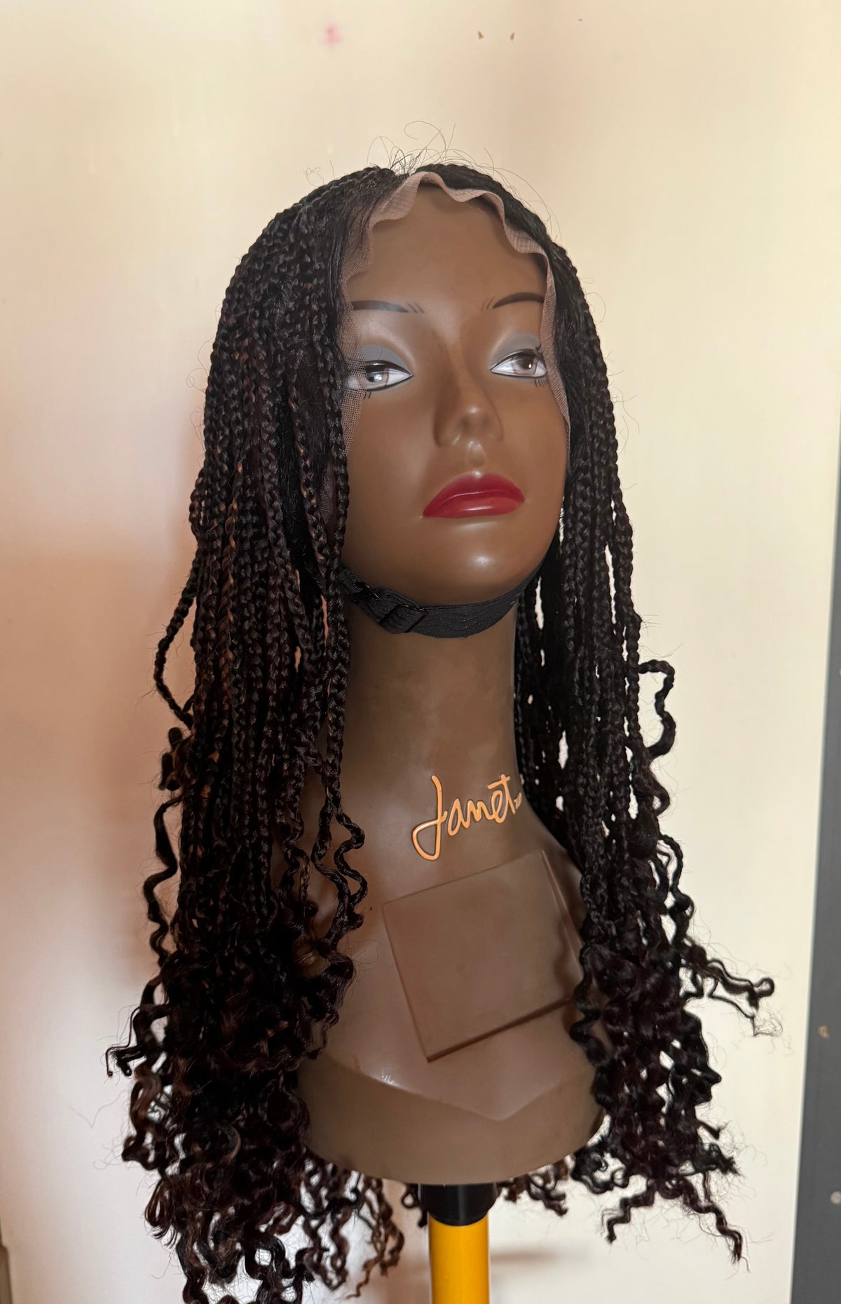 Perruque full lace wig tressée box braid avec baby hair - Brenda-0