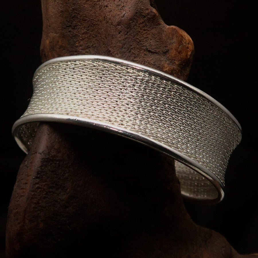 Woven Sterling Silver Bangle