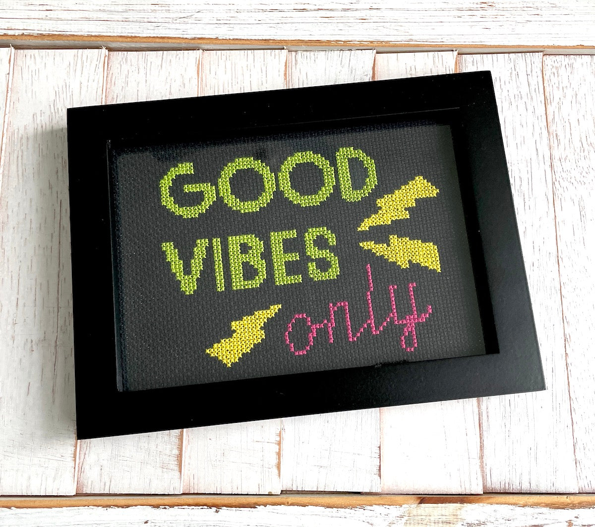 Good Vibes Only Counted Cross Stitch DIY KIT-0