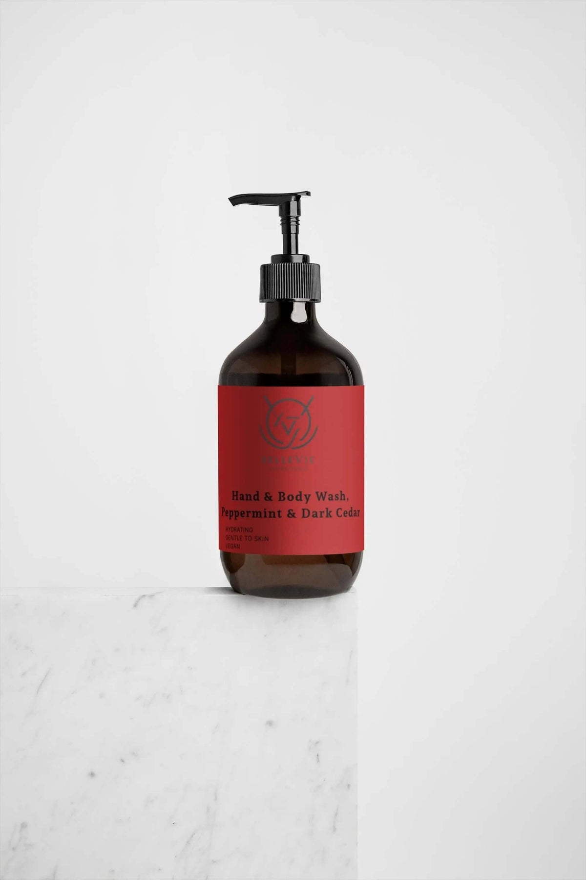 Organic Body & Hand Wash Peppermint & Dark Cedar 490ml-0