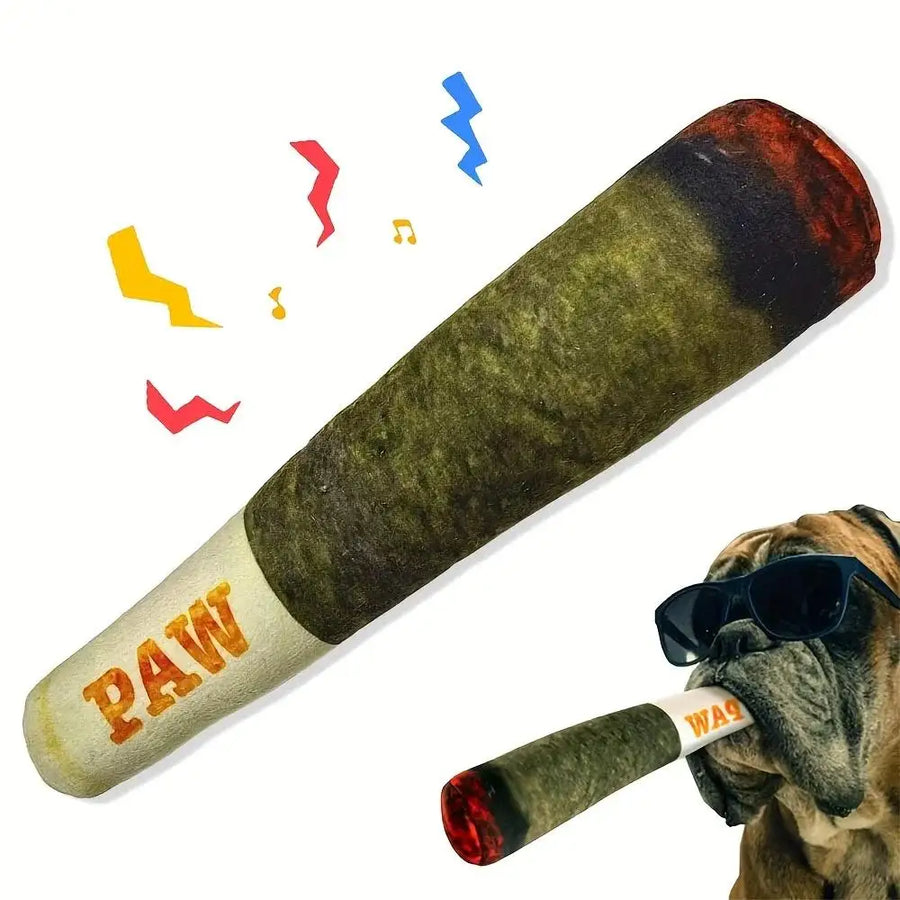 Interactive Dog Cigar Squeaky Chew Toy