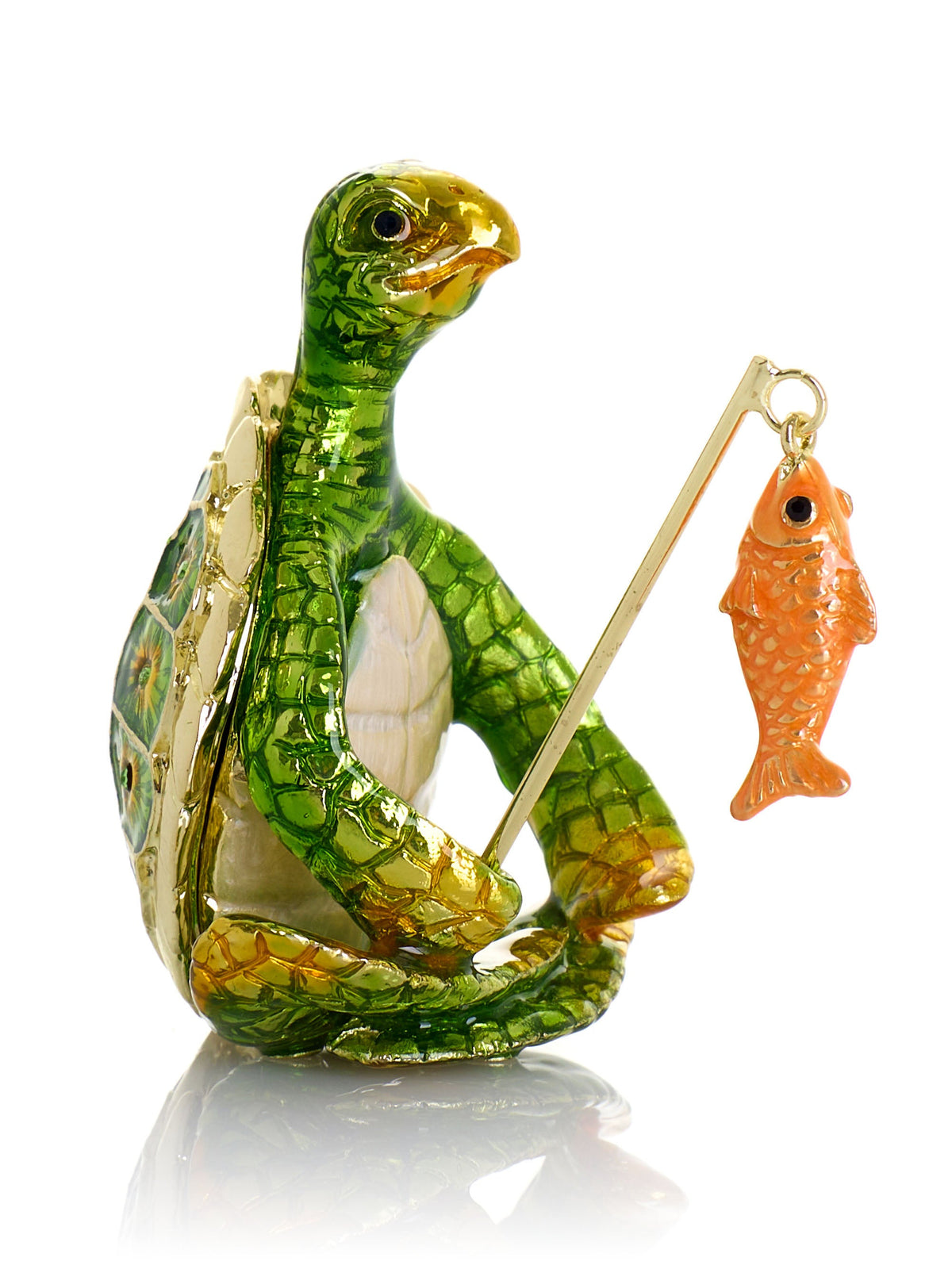 Turtle Fishing for a Goldfish Trinket Box-0