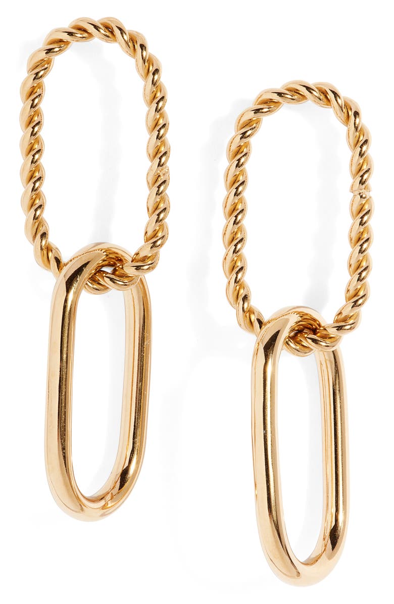 Twisted Chain Link Earrings | More Colors Available-0