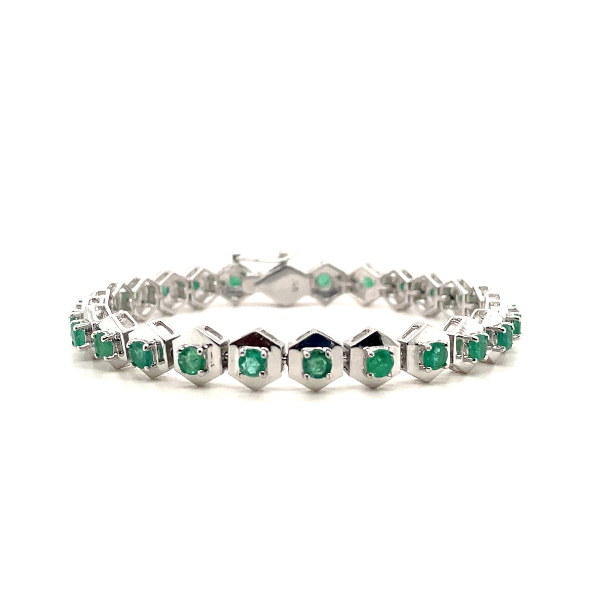 Sapphire Bracelet in .925 Sterling Silver. - KSD 45377-1