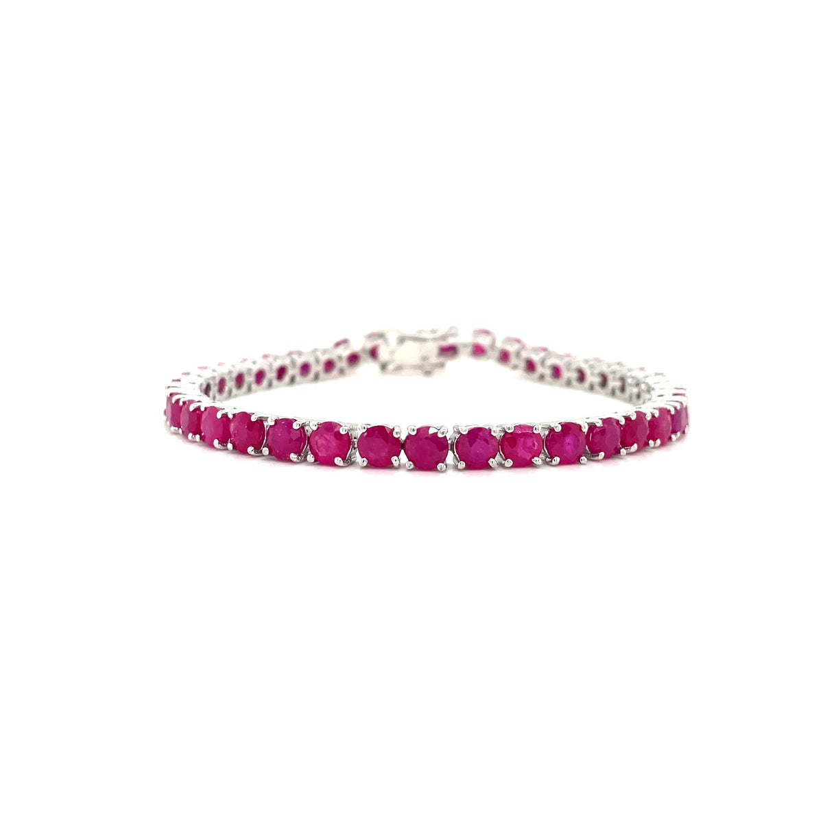 Ruby Bracelet In .925 Sterling Silver - KSD 49109-0