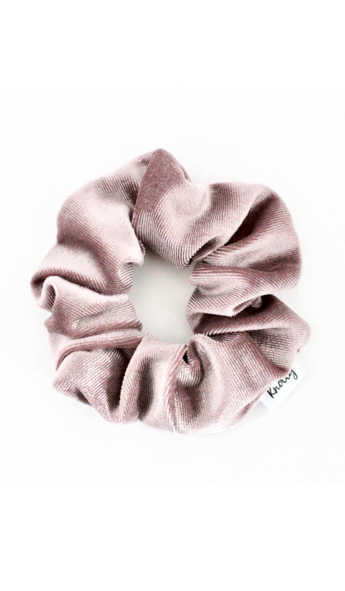 Crushed Velvet Hair Scrunchie, Mauve-0