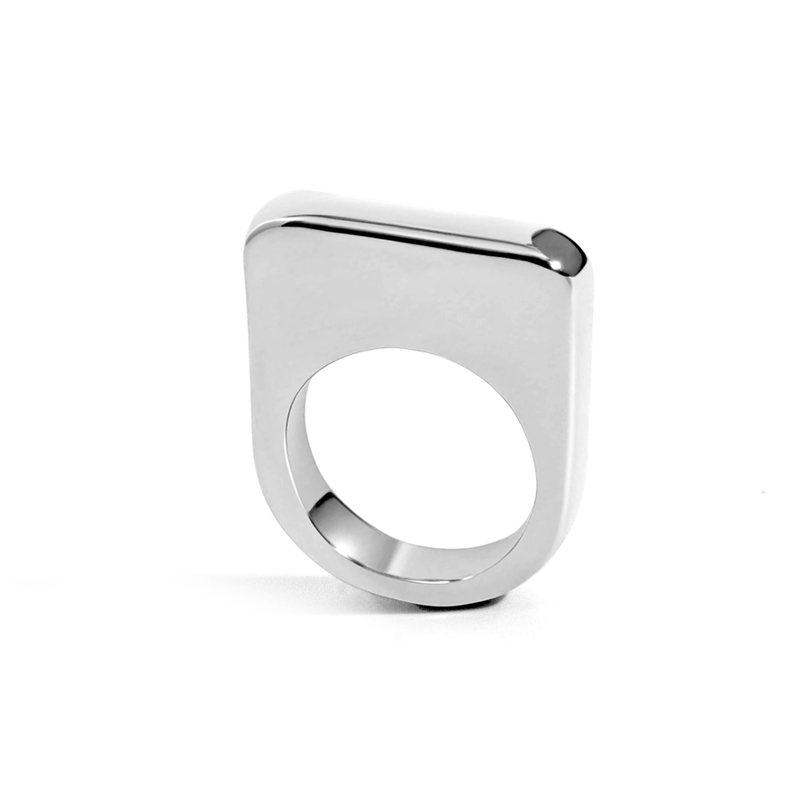 Lily Geometric Statement Ring Silver