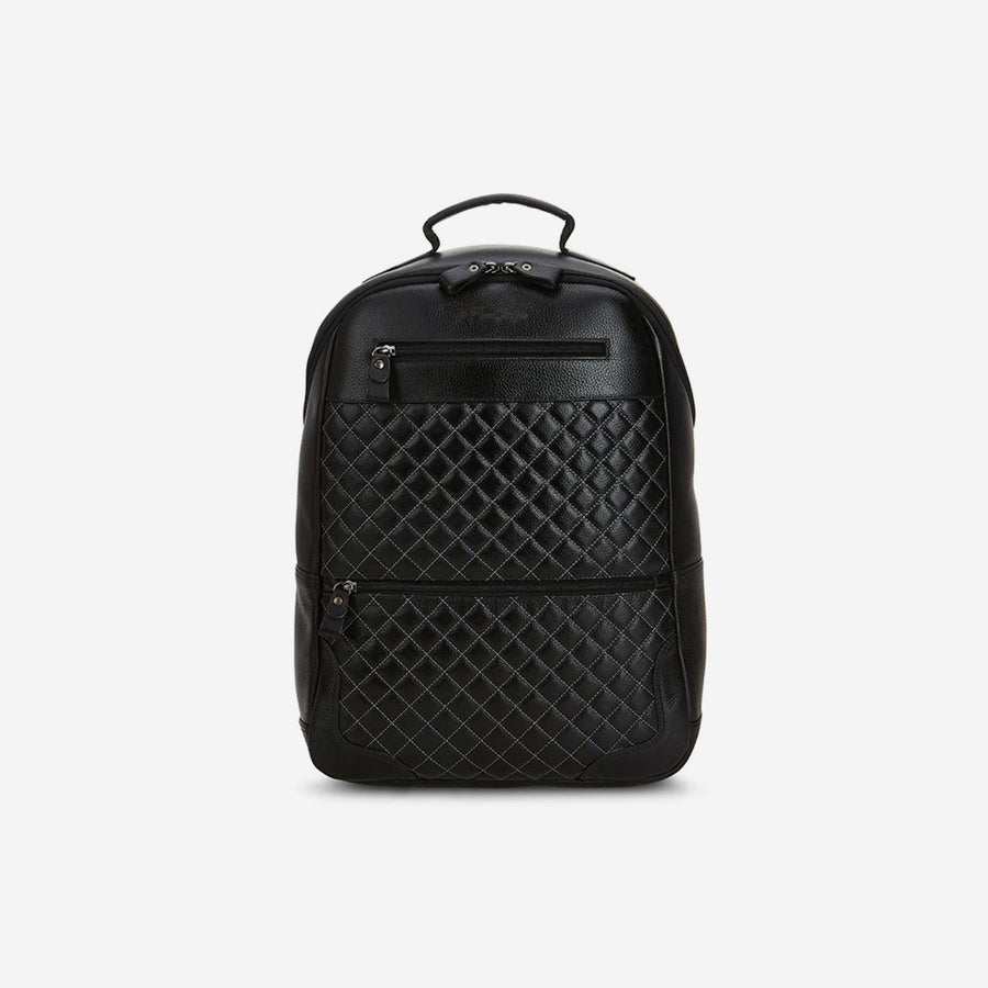 52's Luxury Quilted Grainy Leather Backpack