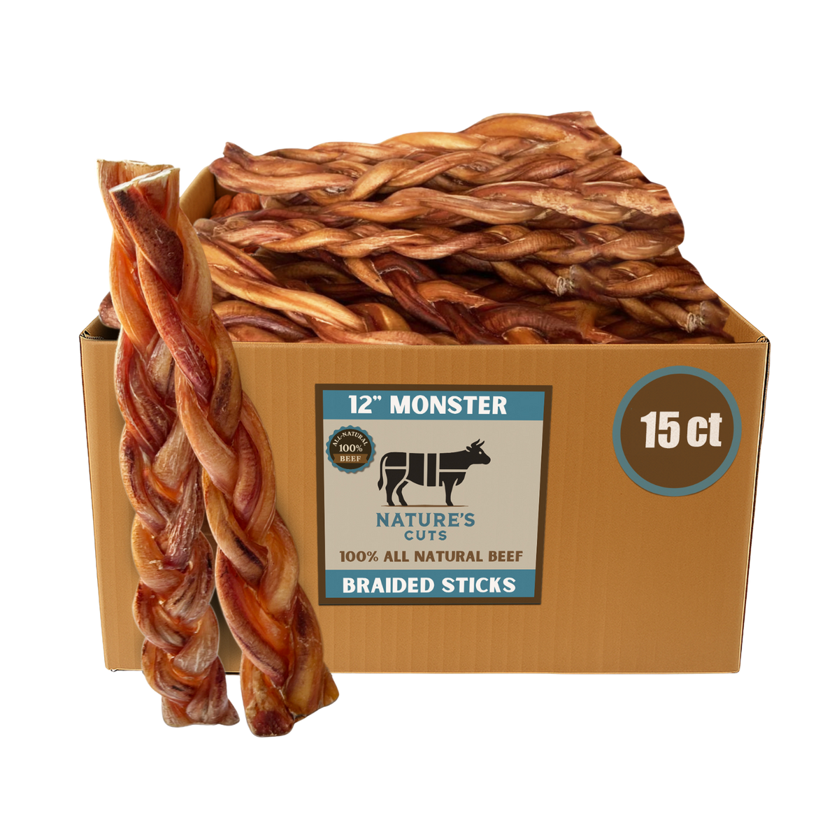 12" MONSTER Braided Bully Sticks-5