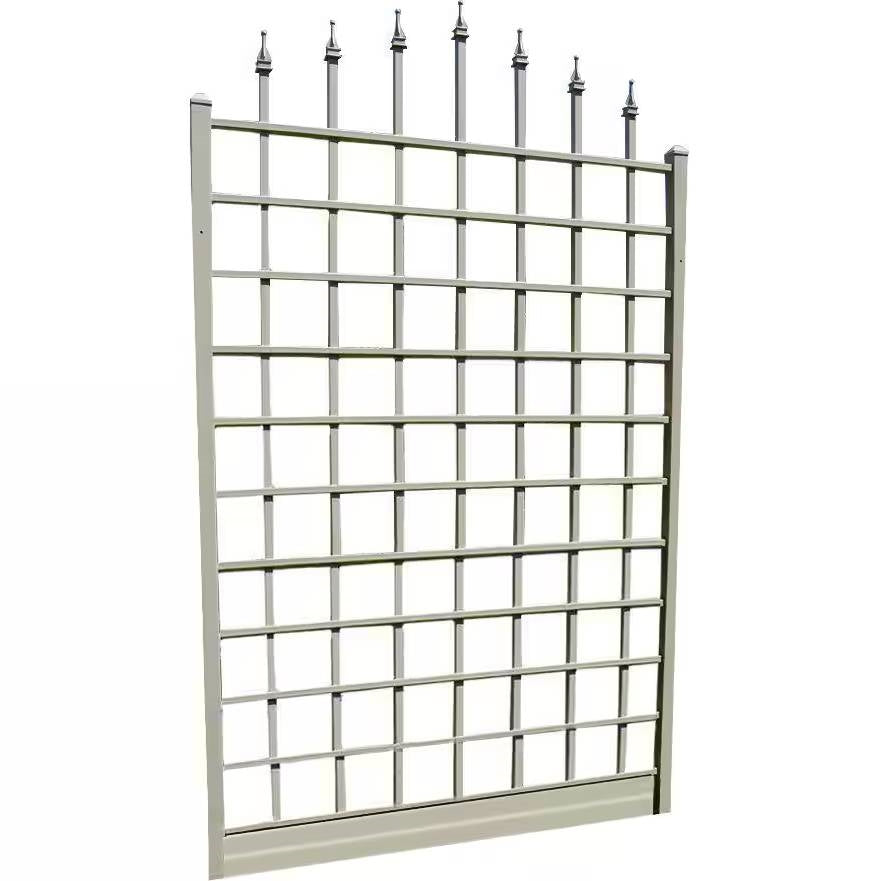 8-Foot Outdoor Garden Trellis in Mocha Brown Vinyl PVC-0