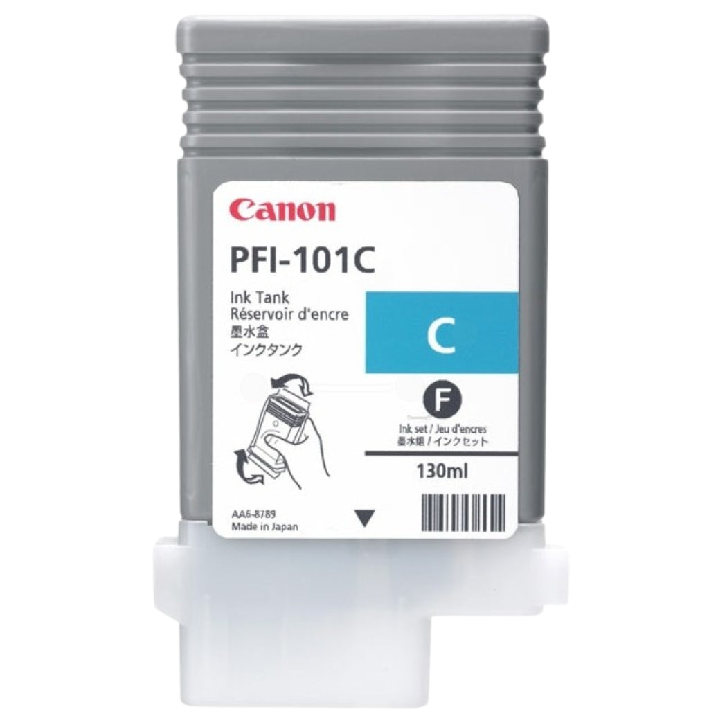 Original Canon PFI-101 130mL Cyan Ink Cartridge-0