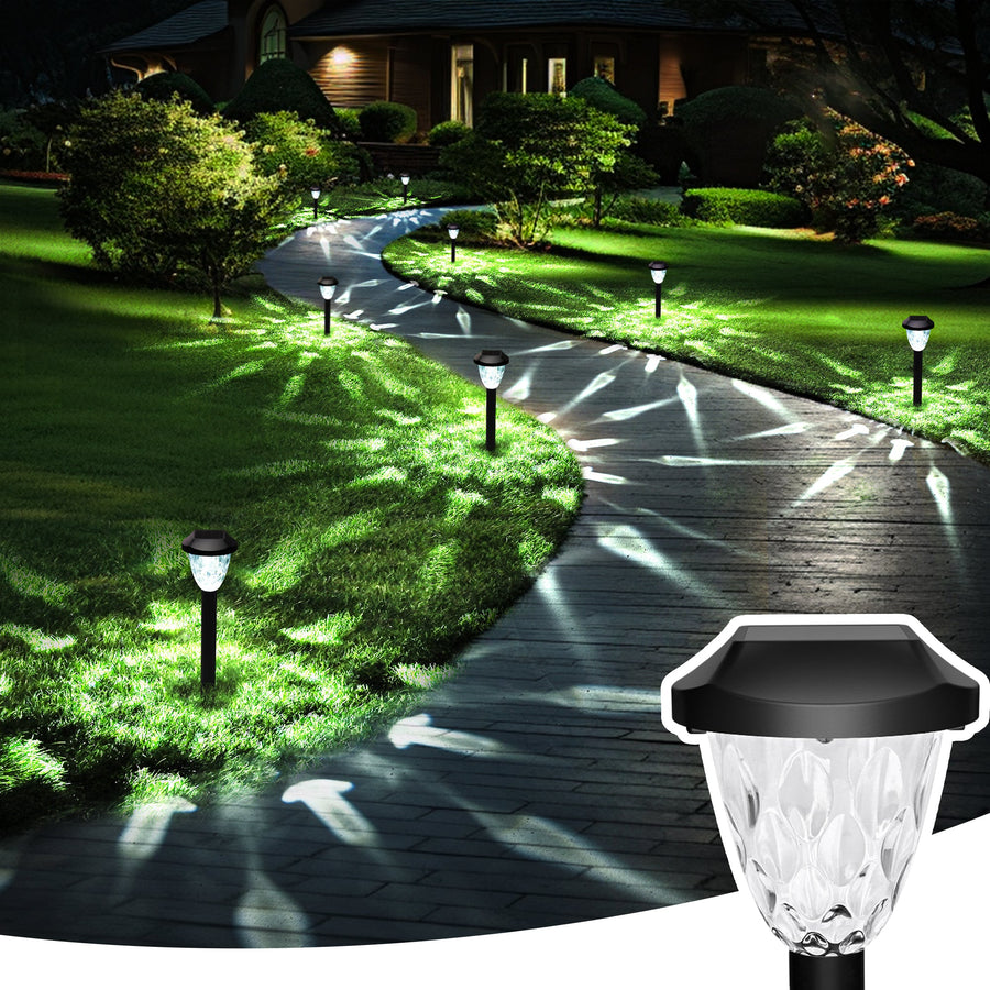 GIGALUMI Solar Pathway Lights with Great Pattern (Cold White)