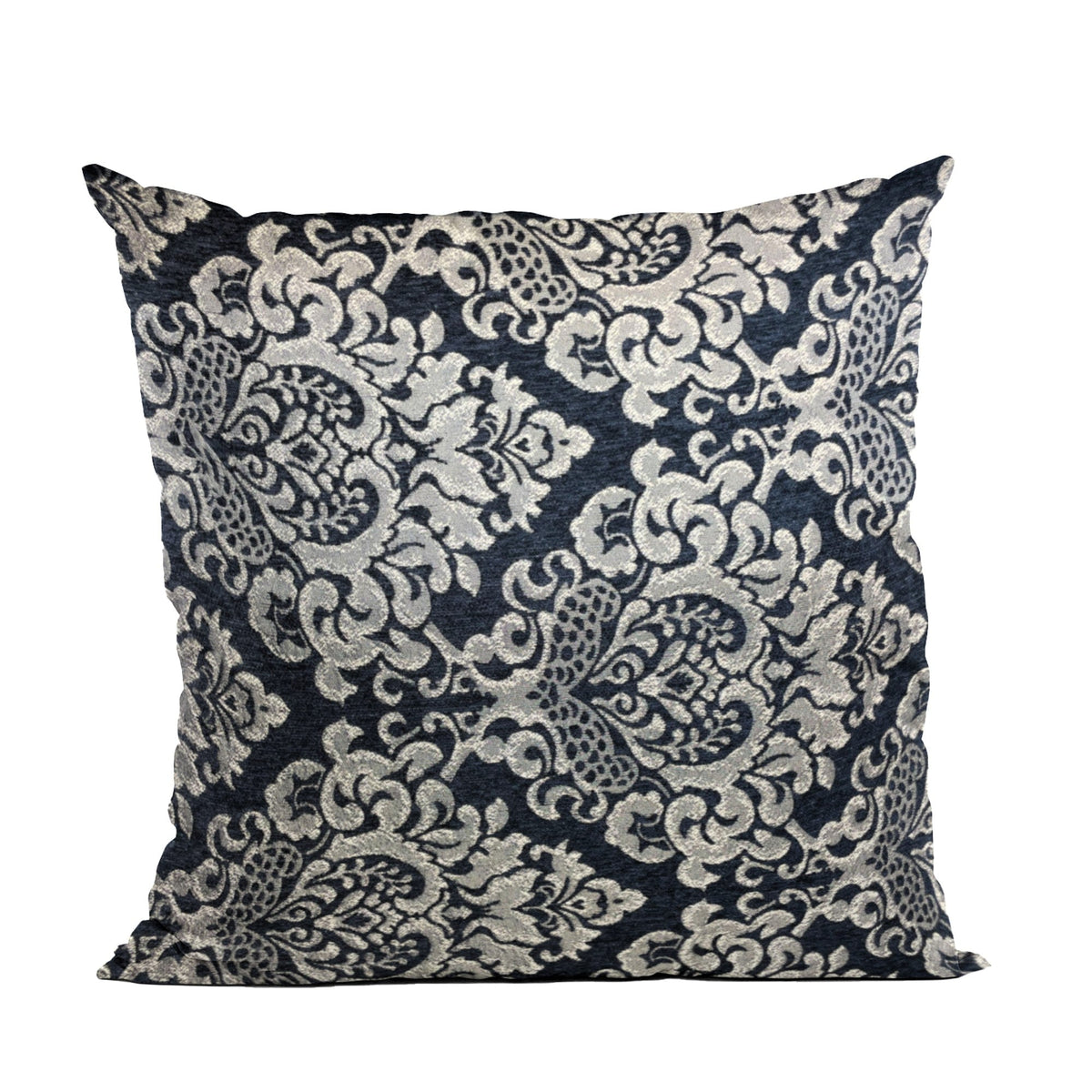 Adriel Bay Gray Black Chevron Luxury Outdoor/Indoor Throw Pillow-0