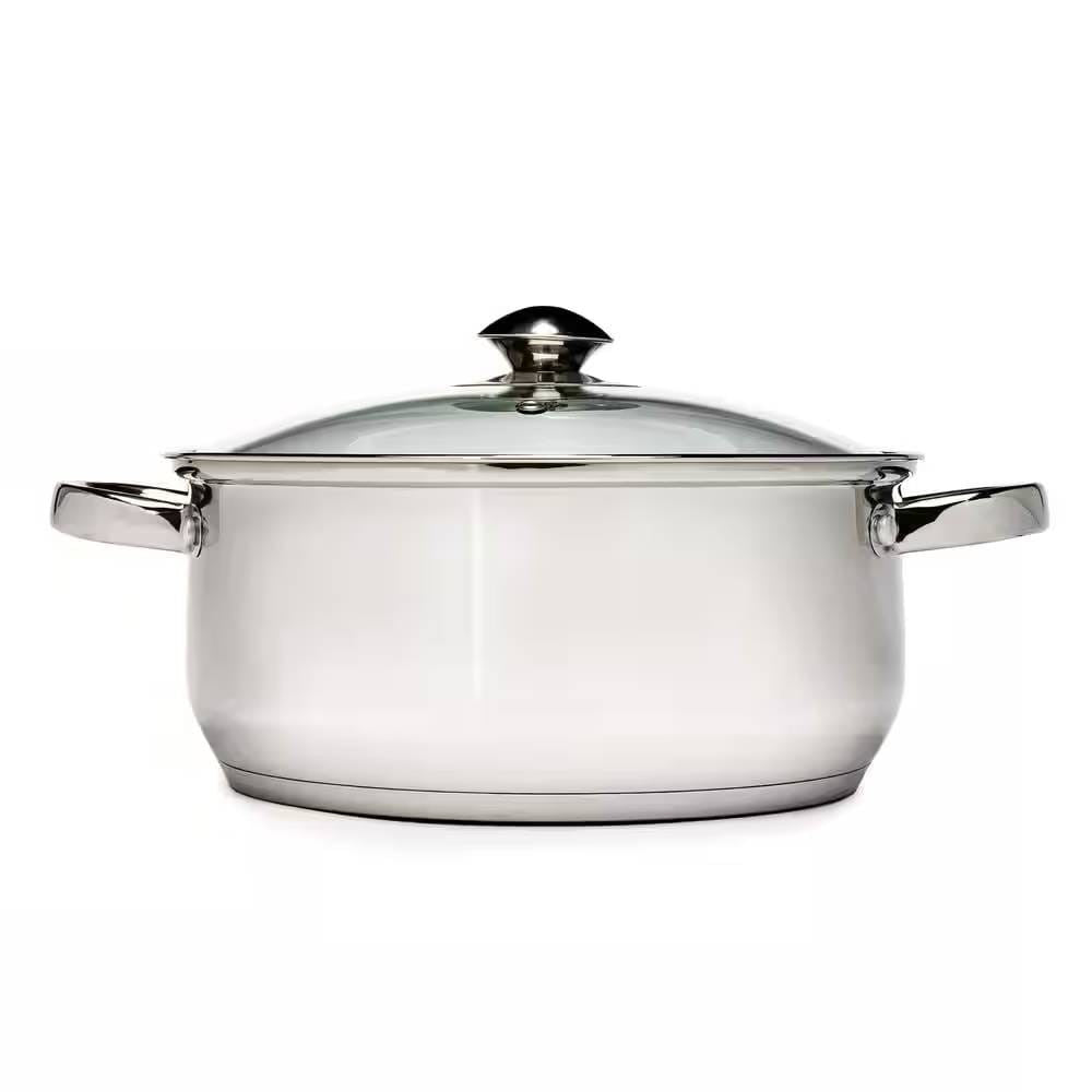 5-Quart Stainless Steel Dutch Oven with Glass Lid-0