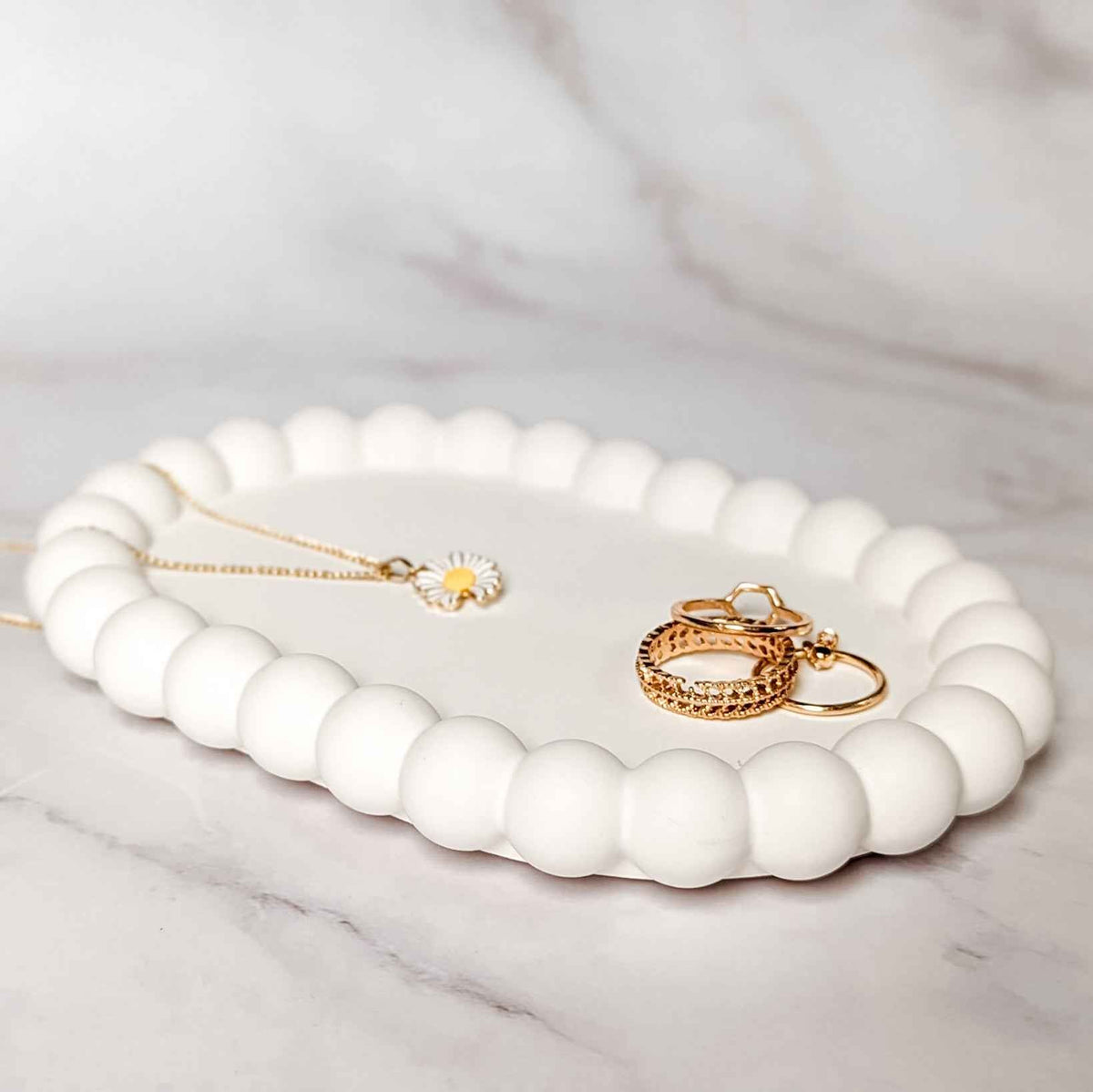 Oval bubble tray, decorative jewellery holder-1