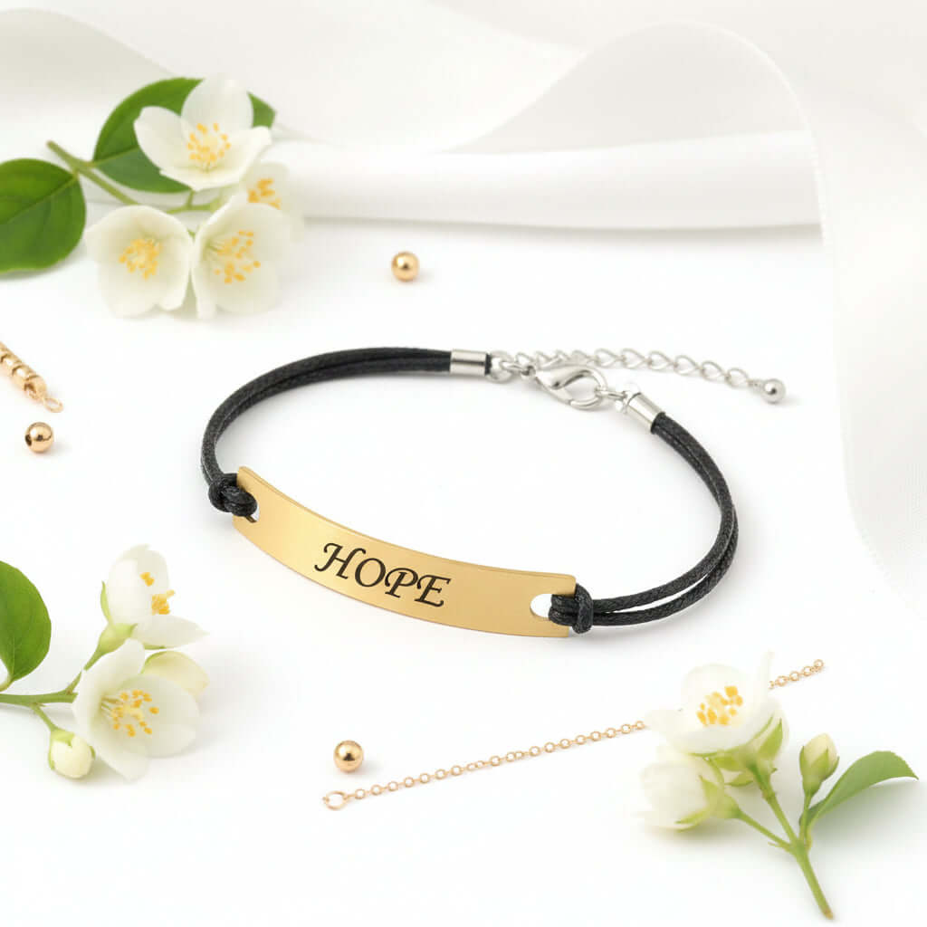 Personalized Name Bar Bracelet – Custom Engraved Gift for Couples — product view 3