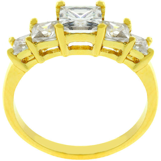 5-Stone Anniversary Ring in Goldtone