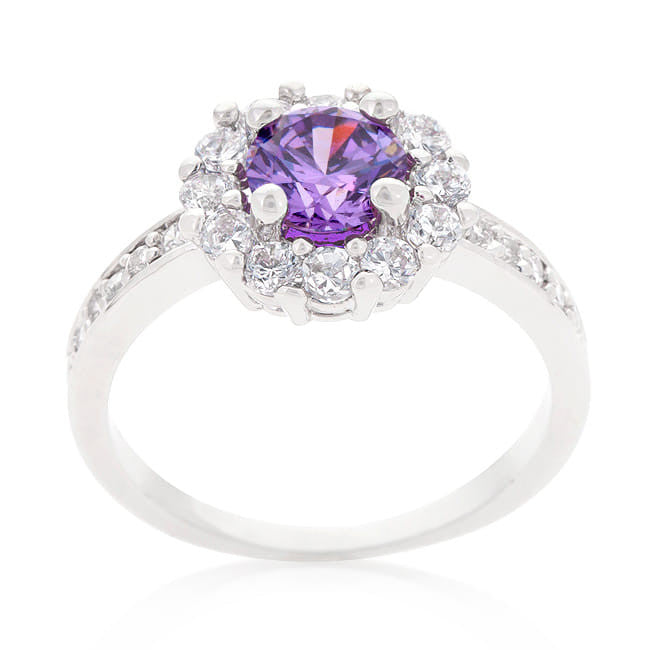 Lavender Halo Engagement Ring-0
