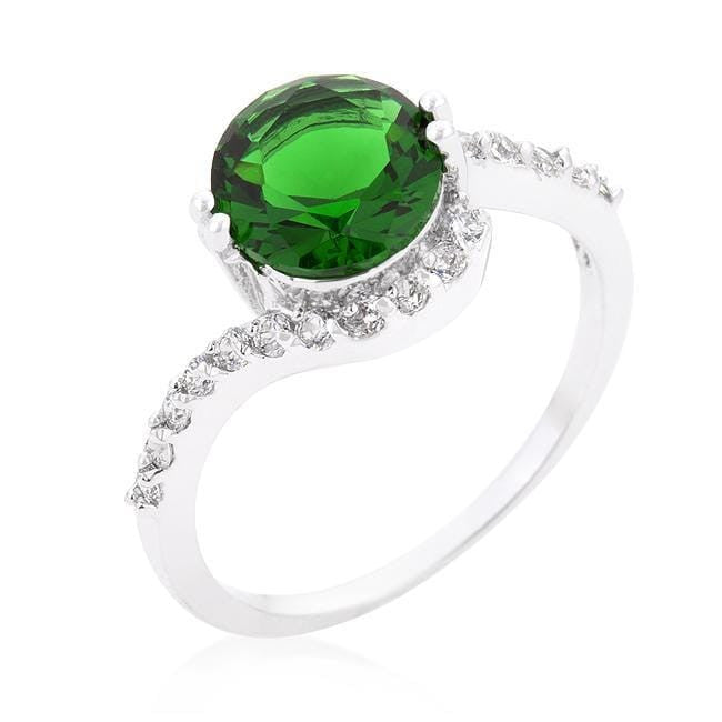 Green Swirling Engagement Ring-0