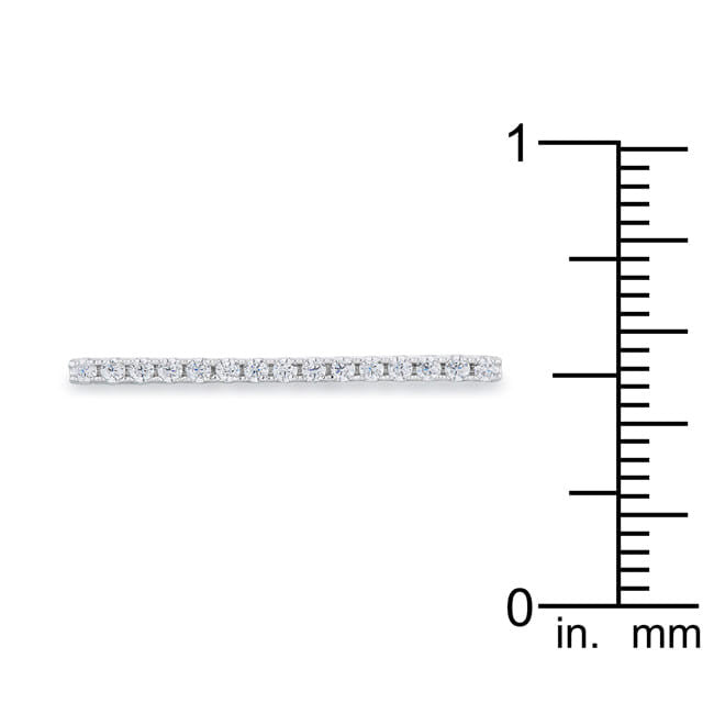Karolina 0.2ct CZ Rhodium Contemporary Simple Ring-0
