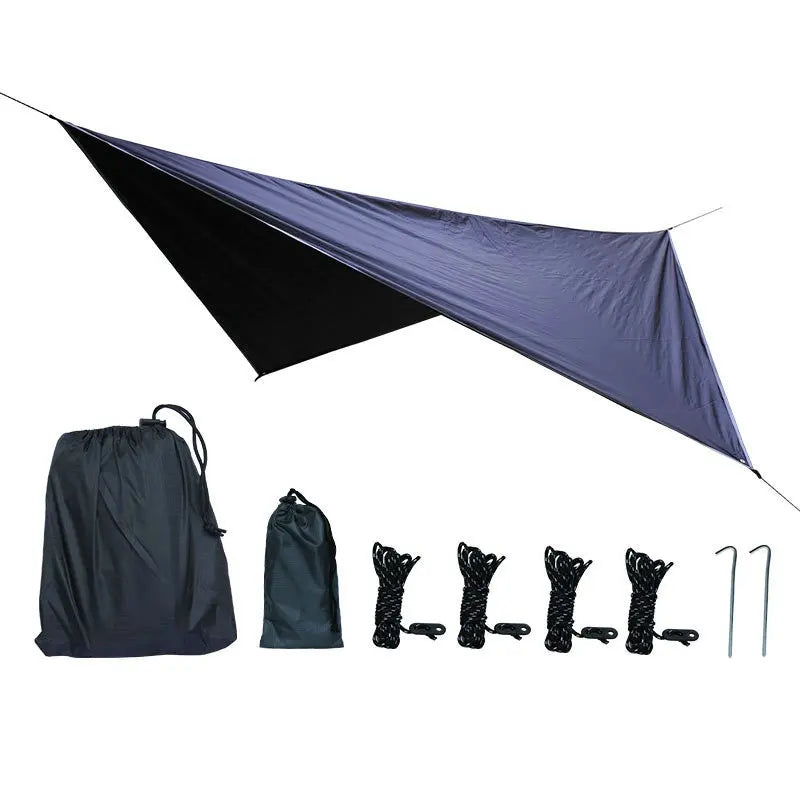 Tarp Tent Shade Outdoor Camping UV Canopy (Black) — 10811816378707