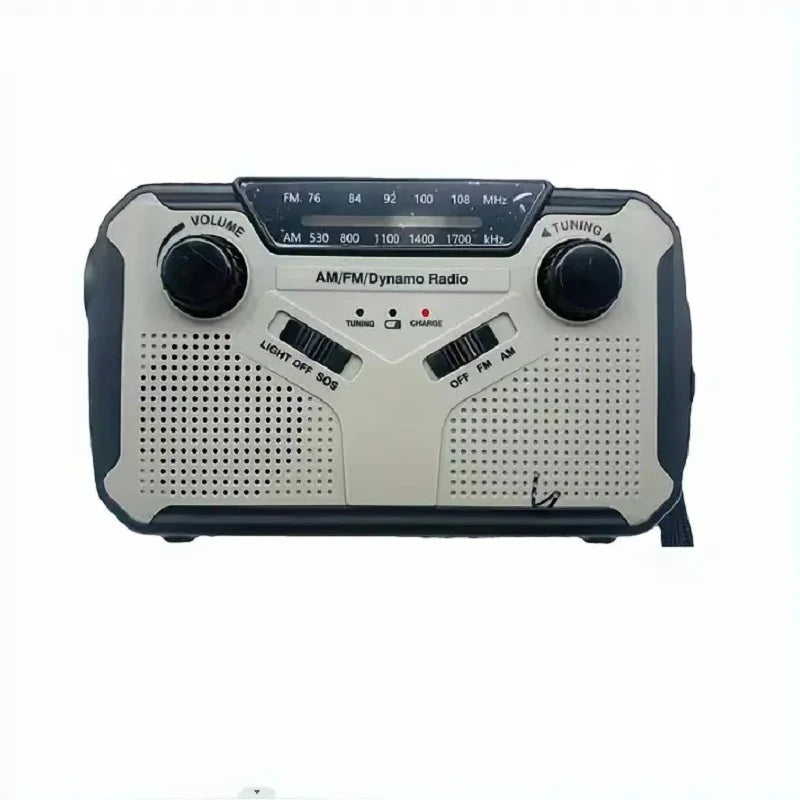 Solar Emergency Radio 4000mAh Grey-0
